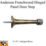 3-1/8 Door Stop, Andersen Frenchwood Hinged - Antique Brass