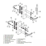 Andersen Tribeca Hardware Kit - Double Doors, Non-Keyed - White - BLEMISHED