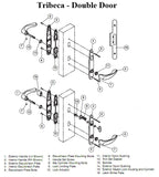 Andersen Tribeca Hardware Kit - Double Doors, Non-Keyed - Stone