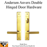 Hardware Kit, Double Door, Anvers, Active / Passive - Bright Brass