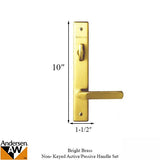 Hardware Kit, Double Door, Anvers, Active / Passive - Bright Brass