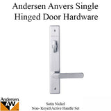 Andersen Anvers Handle Set Single Active Door Handle Hardware For Hinged Doors Satin Nickel