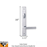 Hardware Kit, Double Door, Anvers, Active / Passive - Satin Nickel