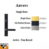 Andersen Door Handle Anvers Door Handle Kit For Glass Patio Doors Oil Rub Bronze