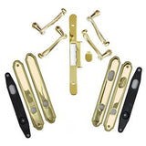 Whitmore Active / Passive Frenchwood door hardware - Bright Brass