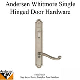 Hardware Kit, Single Door, Whitmore, Active Door - Brushed/Satin Nickel