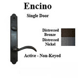 Hardware Kit, Single Door, Encino, Active Door - Distressed Bronze