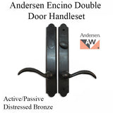 Hardware Kit, Double Door, Encino, Active / Passive - Distressed Bronze