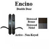 Hardware Kit, Double Door, Encino, Active / Passive - Distressed Bronze