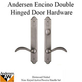 Hardware Kit, Double Door, Encino, Active / Passive - Distressed Nickel