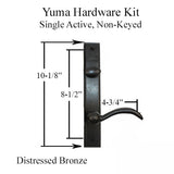 Andersen Yuma Single Door Hardware Kit - Active, Non-Keyed - Distressed Bronze