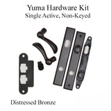 Andersen Yuma Single Door Hardware Kit - Active, Non-Keyed - Distressed Bronze