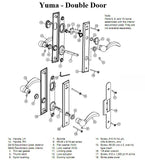 Andersen Yuma Double Door Hardware Kit - Non-Keyed - Distressed Bronze