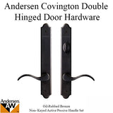 Hardware Kit, Double Door, Covington, Active / Passive - Oil-Rubbed Bronze