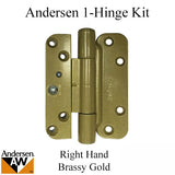 Andersen 2005-Present Hinge, Right Hand - Brassy Gold Tone