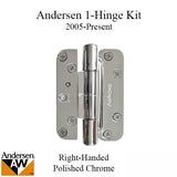 1 Hinge Kit, 2005-Present Andersen FWH Right Hand Door - Polished Chrome