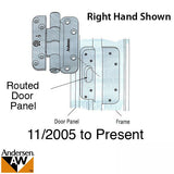 1 Hinge Kit, 2005-Present Andersen FWH Right Hand Door - Polished Chrome