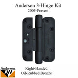 3 Hinge Kit, 2005-Present Andersen FWH Right Hand Door - Oil Rubbed Bronze