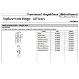 Andersen 3-Hinge Kit, Right Hand (2005-Present) - Distressed Nickel