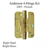 Andersen 4 Hinge Kit, Right Hand (2005-Present) - Bright Brass