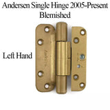 Andersen Single Hinge, Left Hand (2005-Present) - Brassy Gold Tone -Blemished