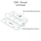 Andersen Single Hinge, Left Hand (2005-Present) - Distressed Nickel