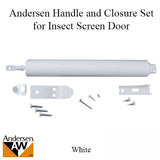 Handle &amp; Closure Set, Andersen Insect Screen Door- White