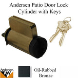 Andersen Door Lock Cylinder for Frenchwood Hinged Doors - Oil Rubbed Bronze