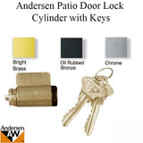 Andersen Door Lock Cylinder for Frenchwood Hinged Doors - Oil Rubbed Bronze