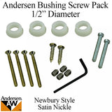 Screw Pack 1/2 Inch Diameter, Newbury Series - Satin Nickel