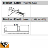 Andersen Blocker Latch, Metal OUTSWING Doors 1998-2003