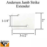 Andersen Jamb Strike Extender, 3-1/2" - White