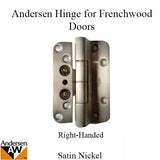 Discontinued - Andersen 1992-2005 Hinge, Right Hand - Brushed/Satin Nickel