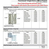 Discontinued - Andersen 1992-2005 Hinge, Right Hand - Brushed/Satin Nickel