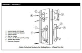 Andersen Frenchwood Sliding Door Hardware Newbury Thumb Latch Inside Lock Brushed Satin Nickel