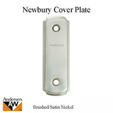 Andersen Gliding Door Cover Plate, Newbury Style - Brushed/Satin Nickel