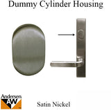 Dummy Cylinder Housing, Andersen - Brushed/Satin Nickel