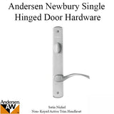 Andersen Newbury Door Handel With Hardware Kit Single Door Newbury For Active Door Satin Nickel