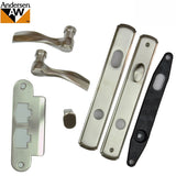 Andersen Newbury Door Handel With Hardware Kit Single Door Newbury For Active Door Satin Nickel