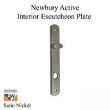 Newbury Active Interior Escutcheon Plate - Satin Nickel