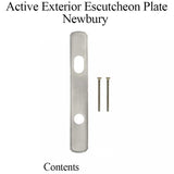 Newbury Active Exterior Escutcheon Plate - Satin Nickel