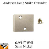 Andersen Jamb Strike For Hinged Doors Satin Nickel Jamb Strike 2 3/8 inch Strike