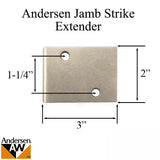 Andersen Jamb Strike Extender, 3" - Satin Nickel