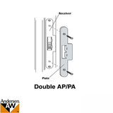 Andersen Latch &amp; Deadbolt Strike Plate Cover, AP/PA Double Door - Satin Nickel