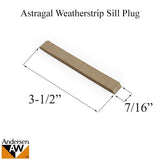 Astragal Weatherstrip Sill Plug - Frenchwood Hinged Doors