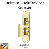 Latch and DeadBolt Receiver, Left Hand - Bright Brass - Frenchwo