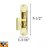 Latch and DeadBolt Receiver, Left Hand - Bright Brass - Frenchwo