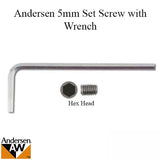 Set Screw w/ Wrench, 5mm Andersen Pre-1990