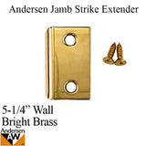 Andersen Jamb Strike Extender, 1-3/32" - Bright Brass