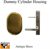 Dummy Cylinder Housing, Andersen - Antique Brass